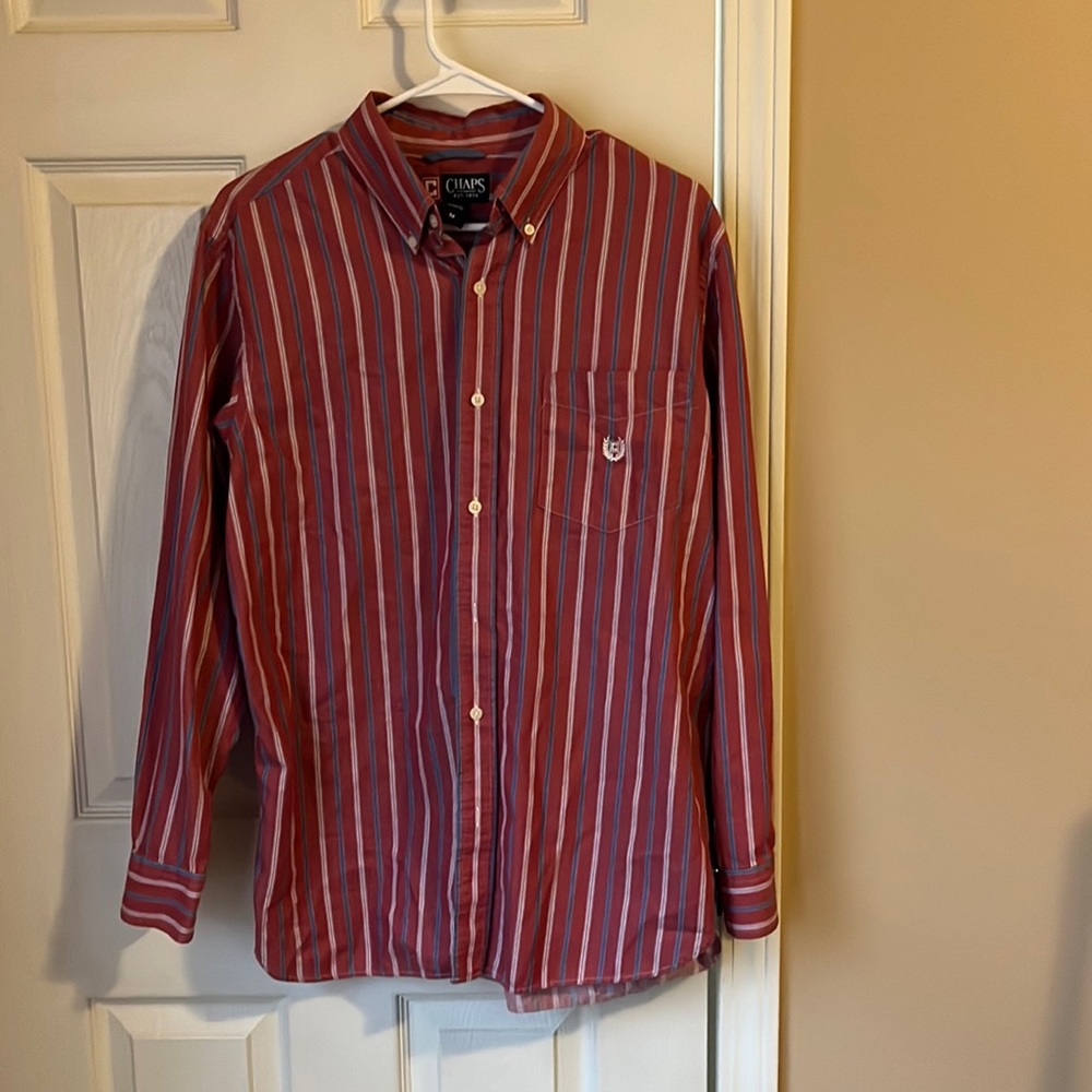 Chaps Long Sleeve Stripped Button Down